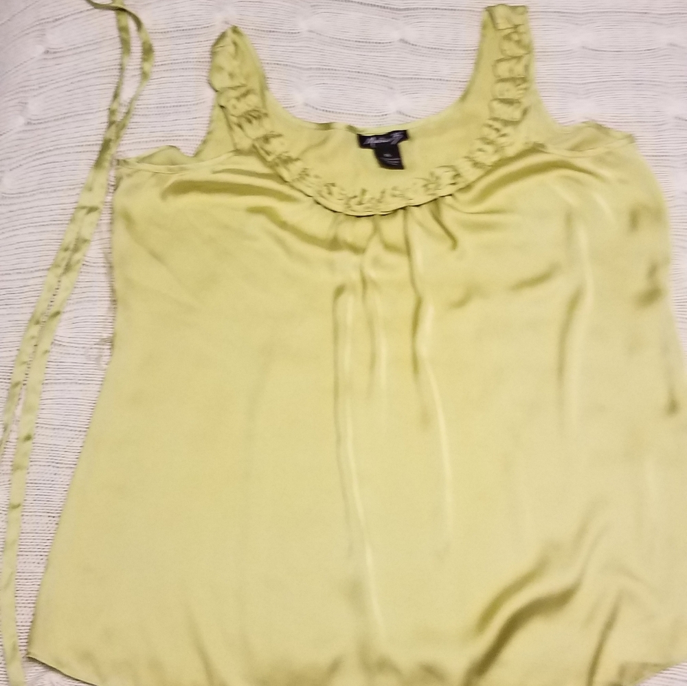 Womens xl lime green camisole with belt